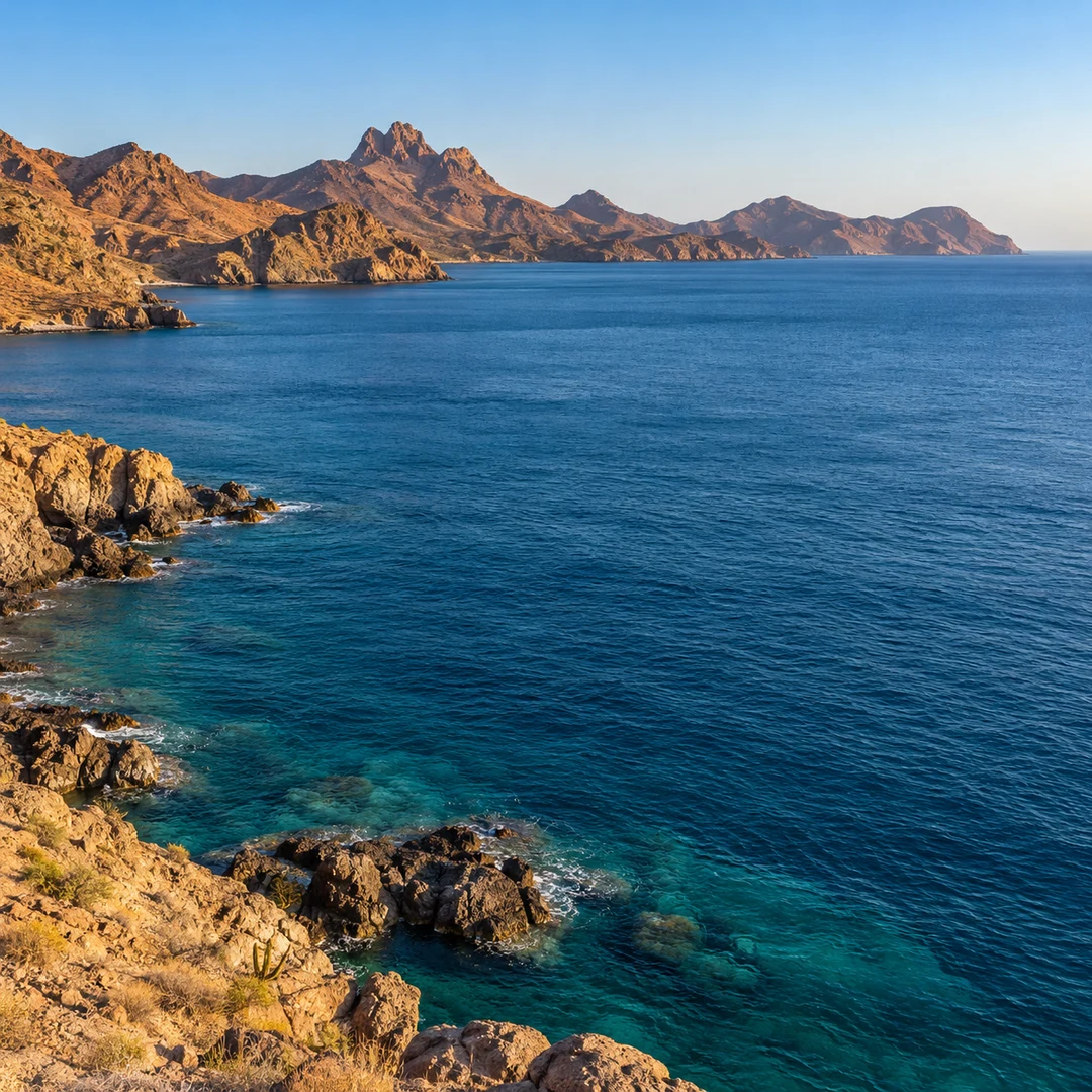 Imagen de referencia del paisaje marino y la costa del Mar Bermejo